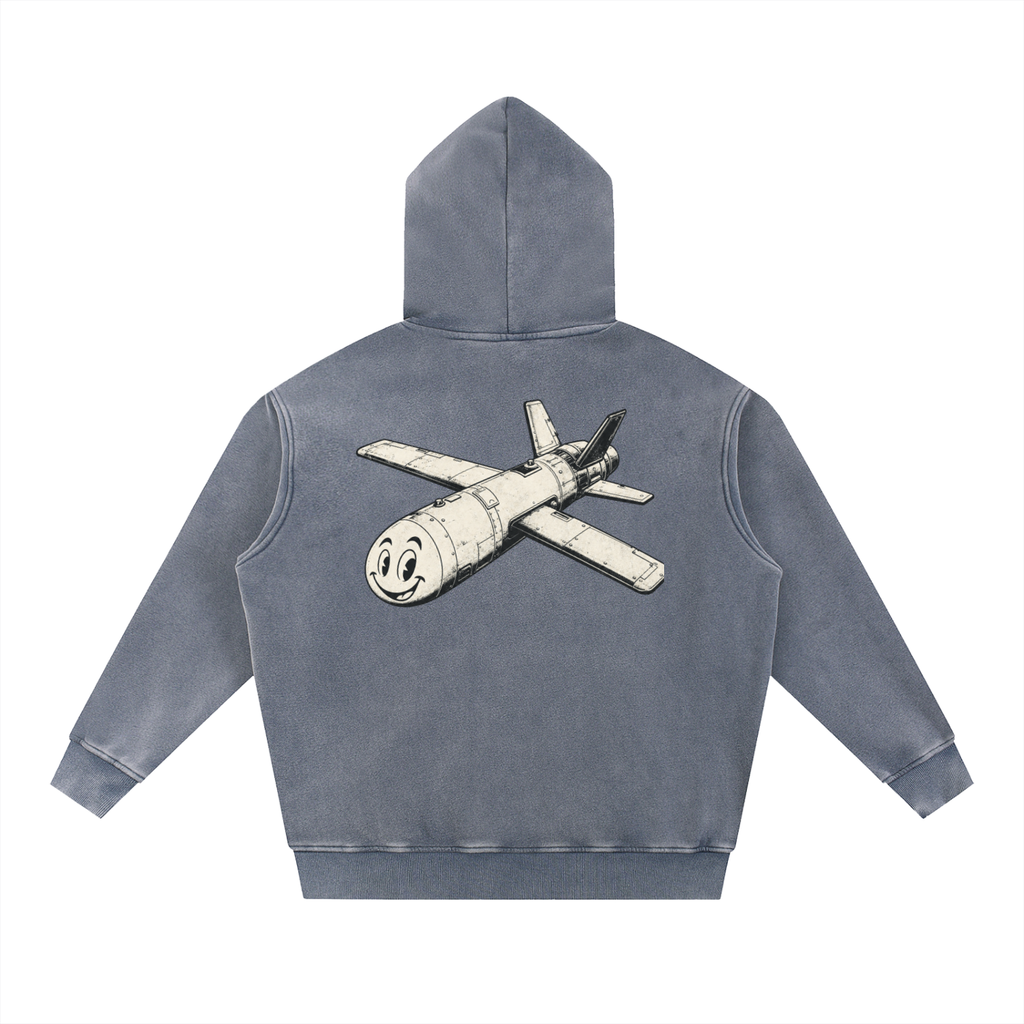 Snow Wash Fleece Oversize Hoodie