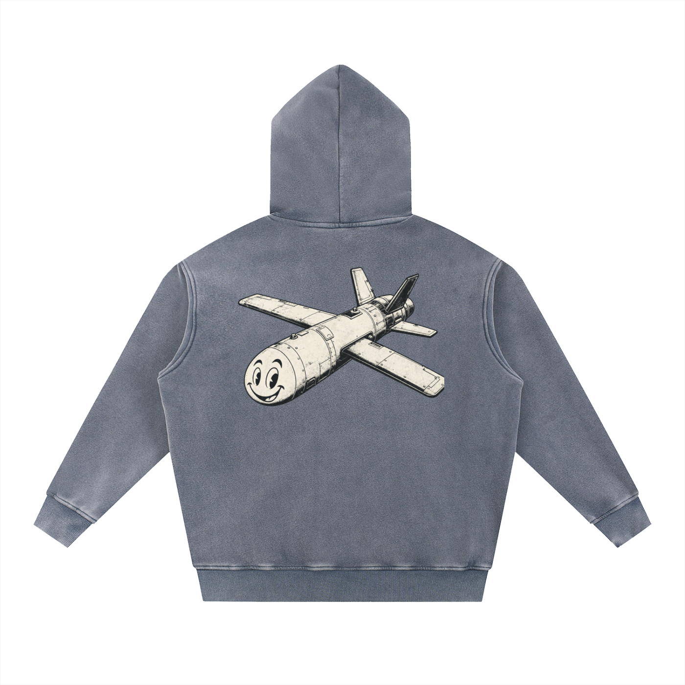 Snow Wash Fleece Oversize Hoodie