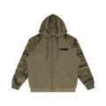Unisex Camo-Splice Raglan Zip Hoodie