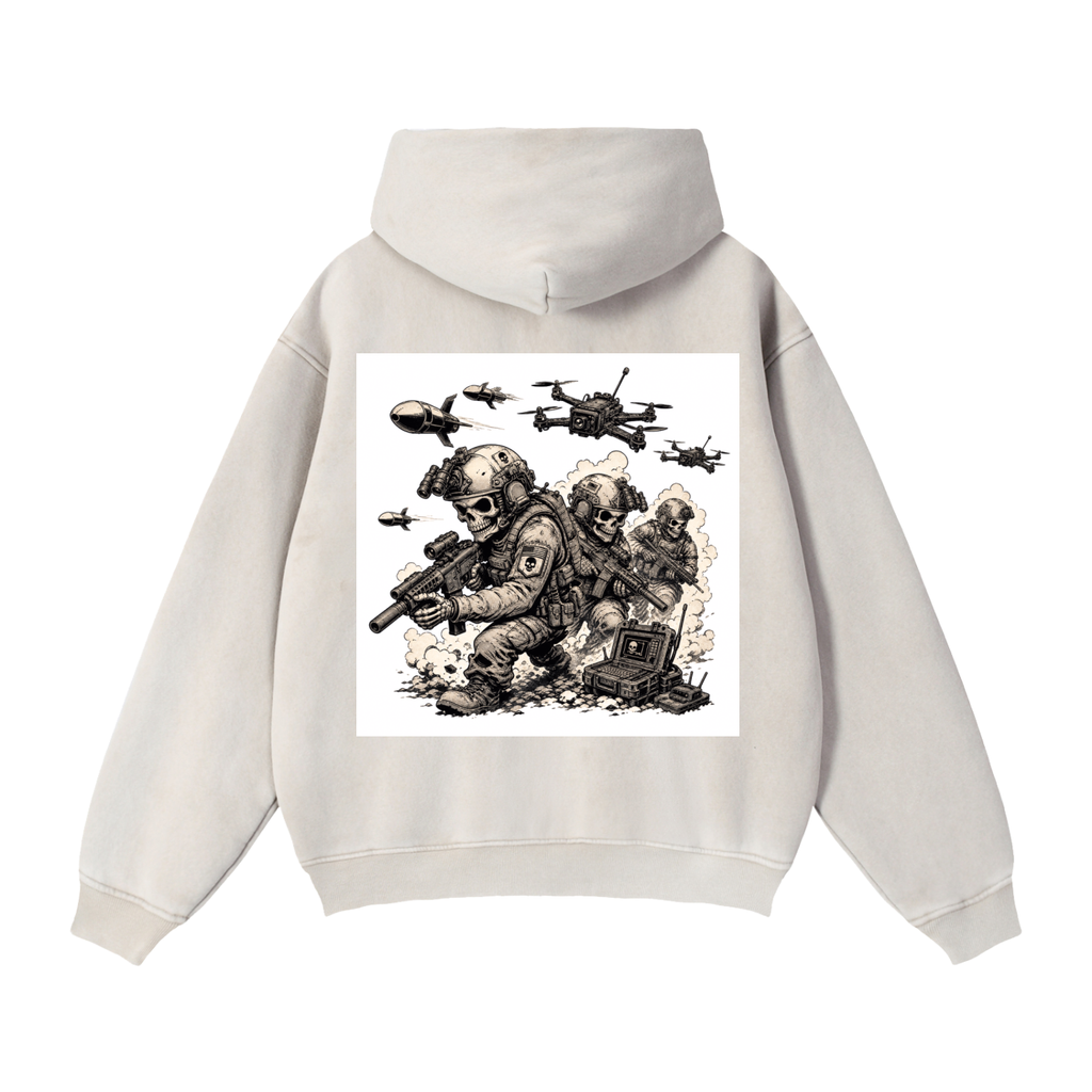 Zip-Through Boxy Fleece Hoodie