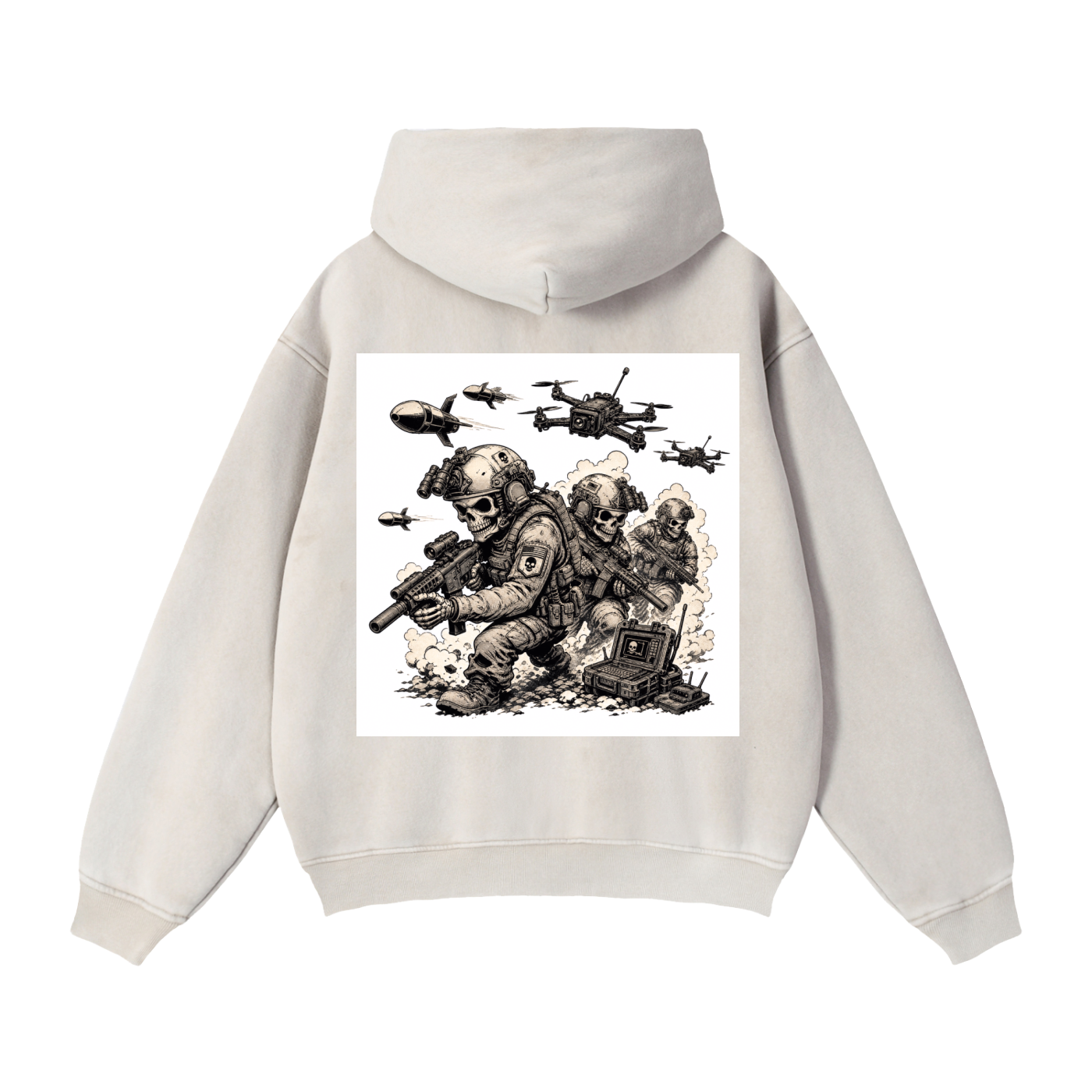 Zip-Through Boxy Fleece Hoodie