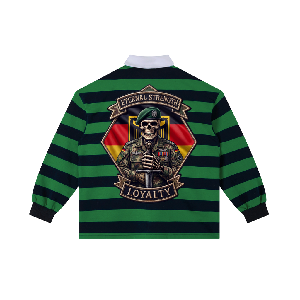 Color Block Stripe Polo Shirt
