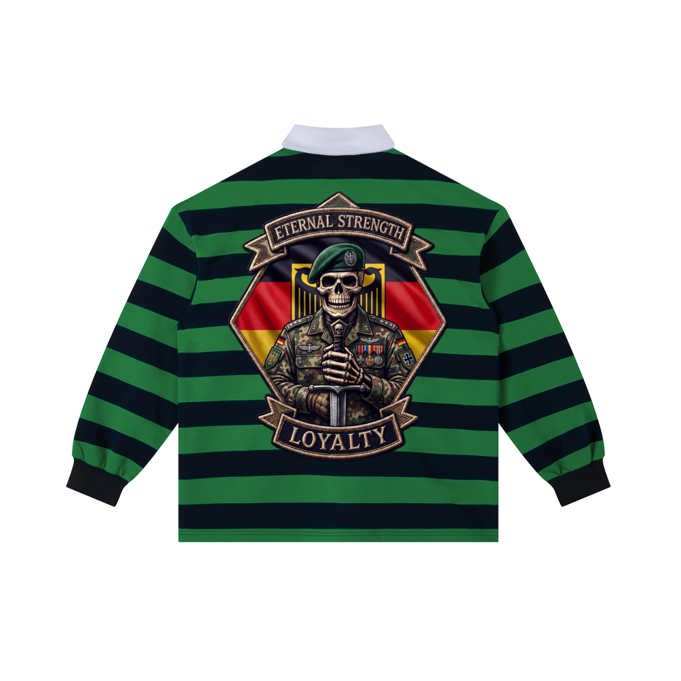Color Block Stripe Polo Shirt