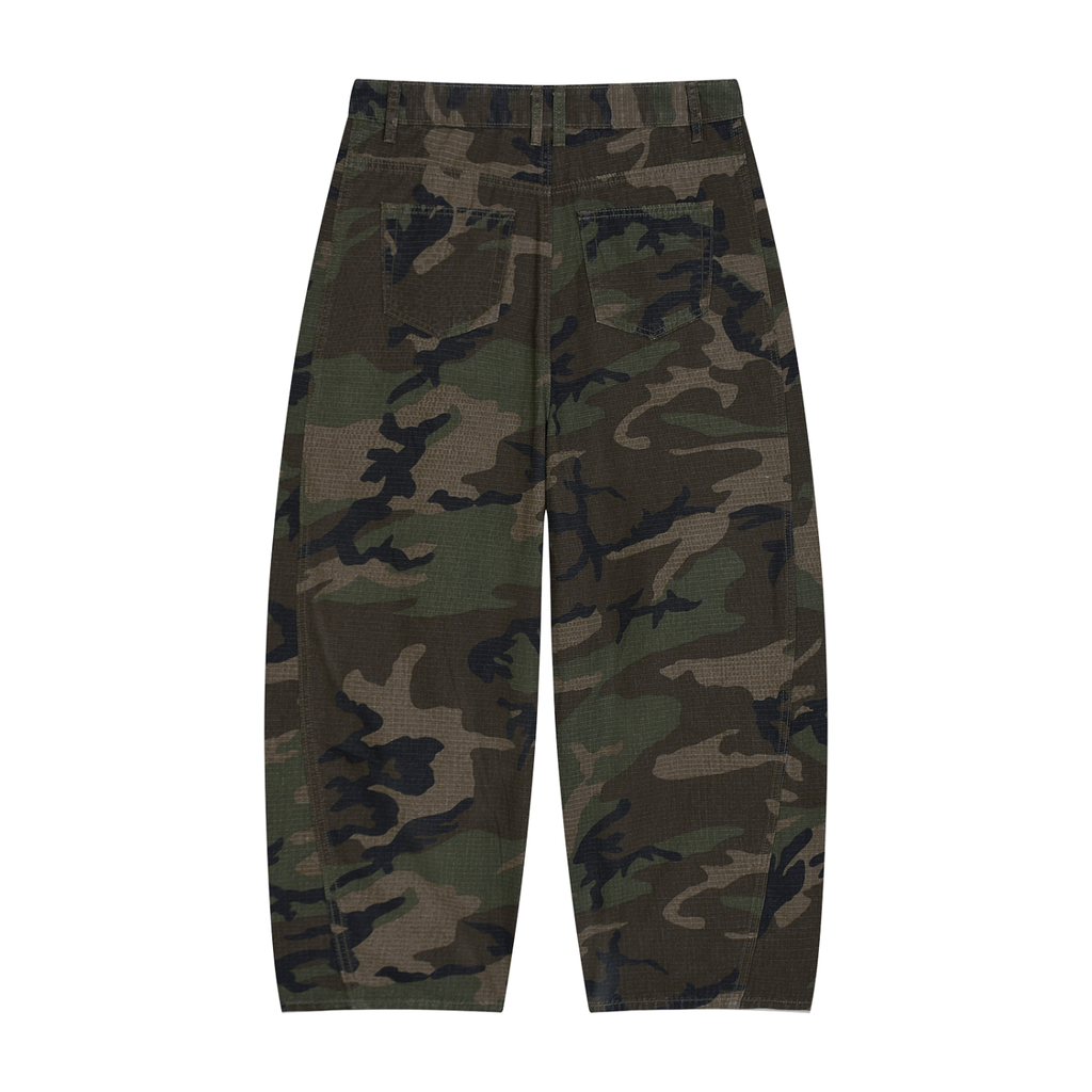 Men’s Camo Barrel Leg Cargo Pants