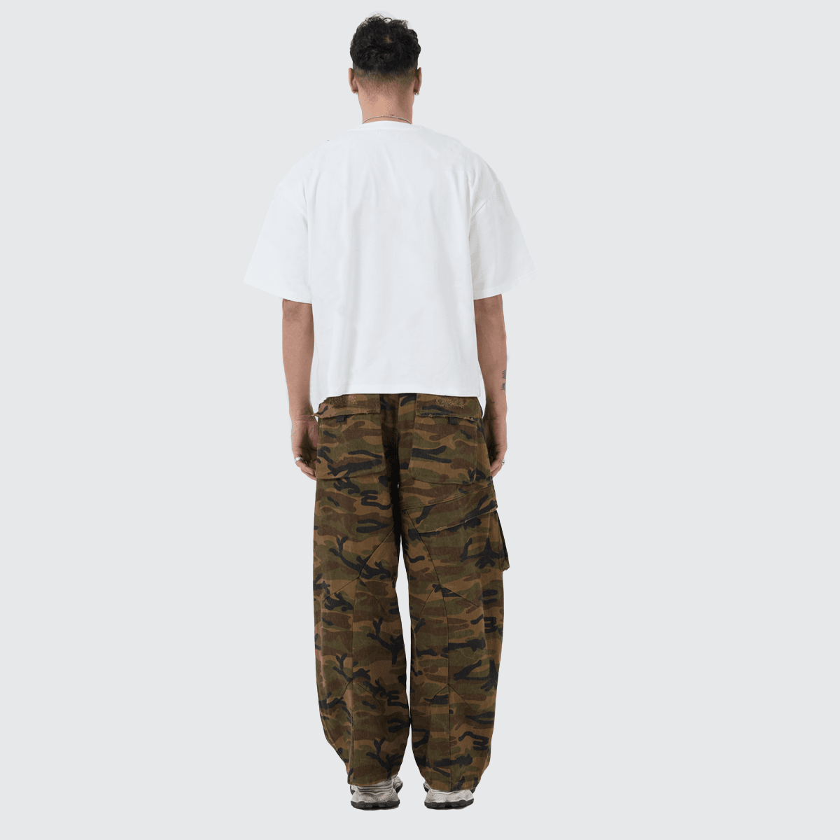 Unisex Camouflage Loose Wide-leg Jeans