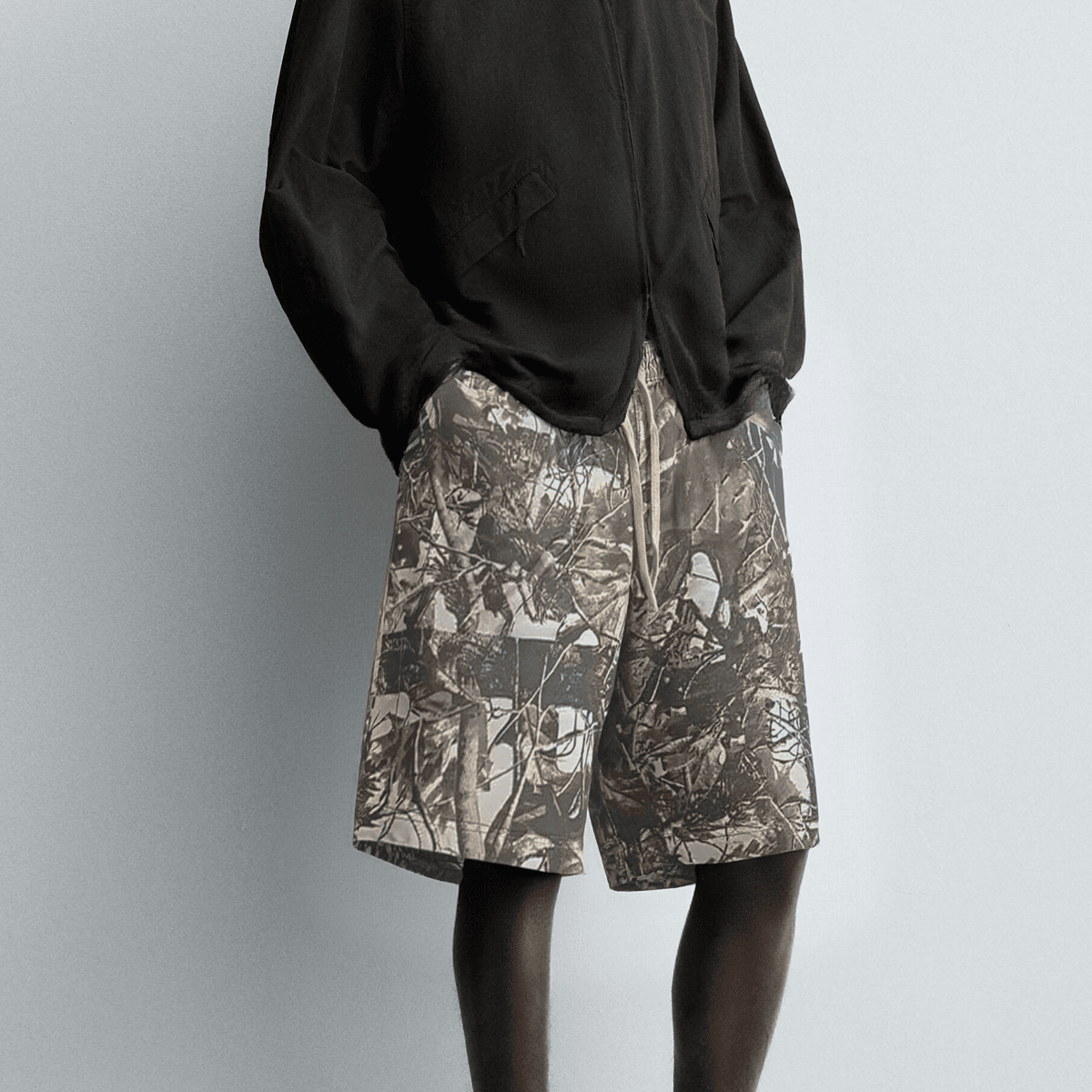 Unisex Heavyweight 100% Cotton French Terry Camo Shorts (400GSM)