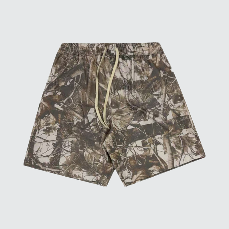 Unisex Heavyweight 100% Cotton French Terry Camo Shorts (400GSM)