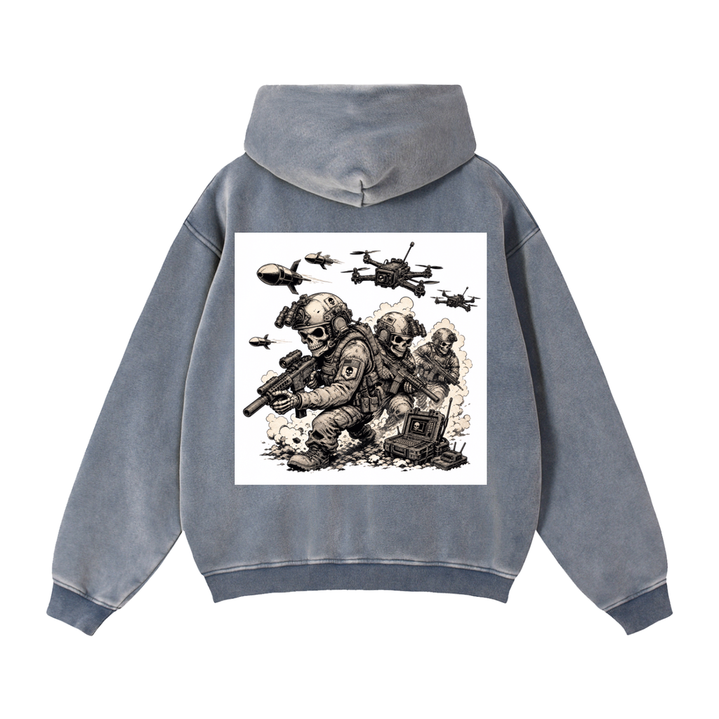 Zip-Through Boxy Fleece Hoodie