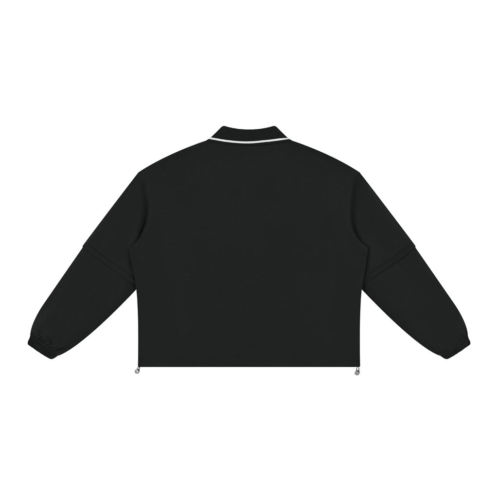 Unisex Boxy Collared Detachable Sweatshirt