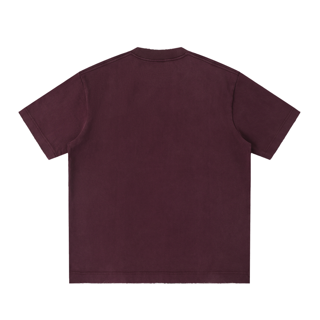 Heavyweight Vintage Washed Frayed T-Shirt