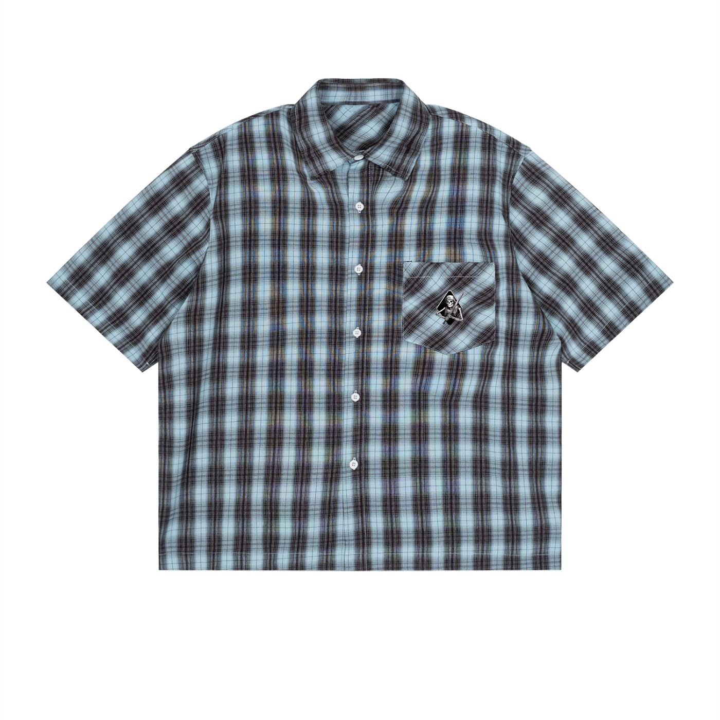 Unisex Boxy Plaid Short Sleeve Shirt
