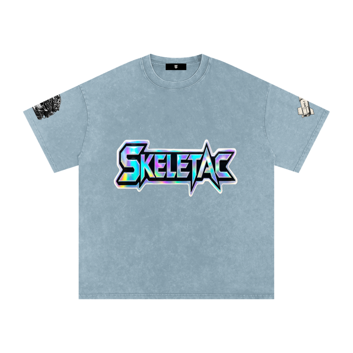 Snow Washed Oversized Cotton T-Shirt