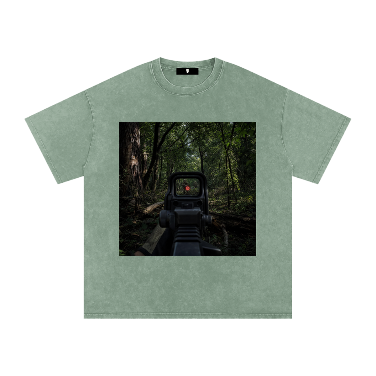 Snow Washed Oversized Cotton T-Shirt