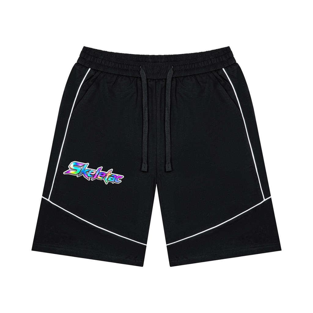 Unisex Piping Color Block Shorts