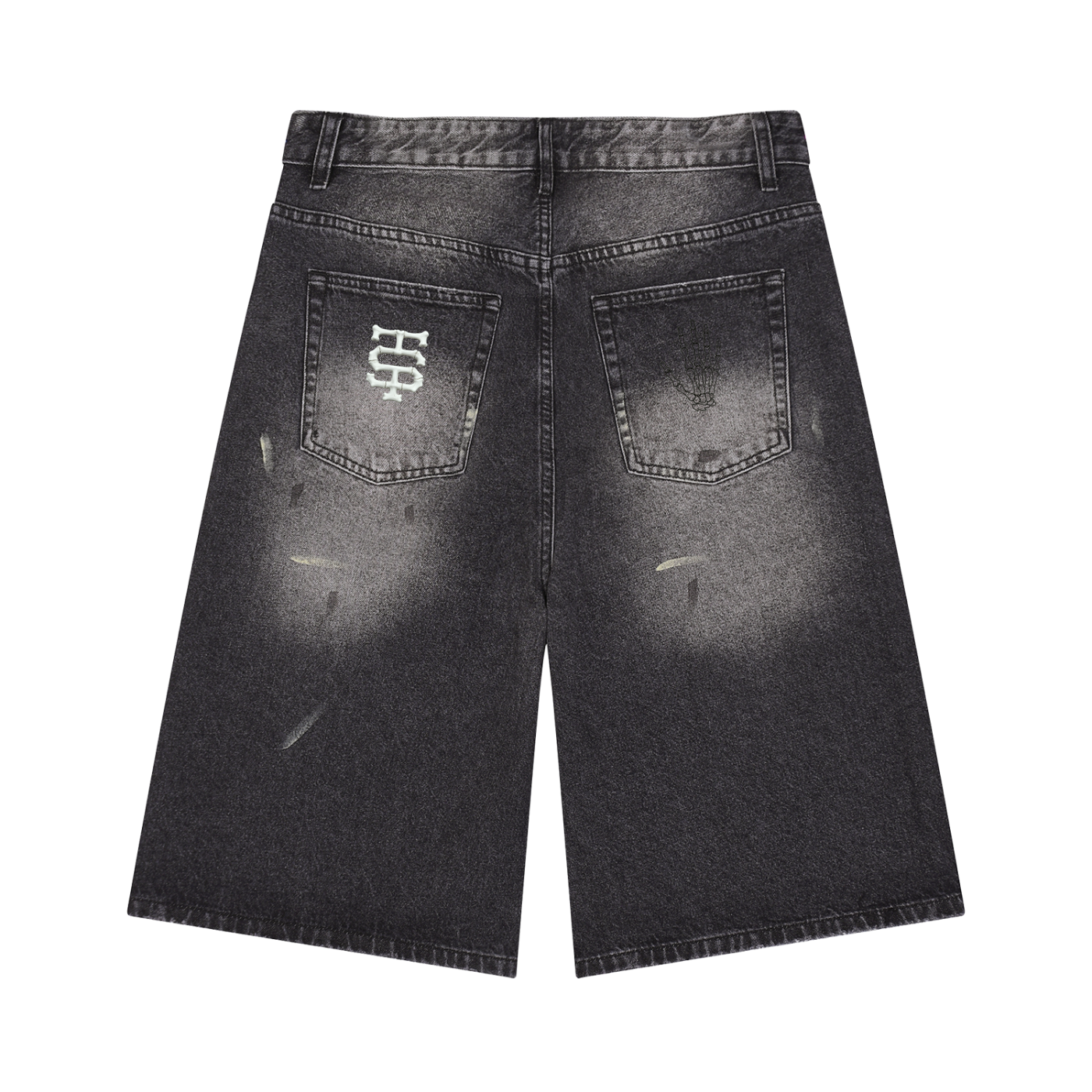 Men’s Vintage Wash Wide Leg Denim Shorts