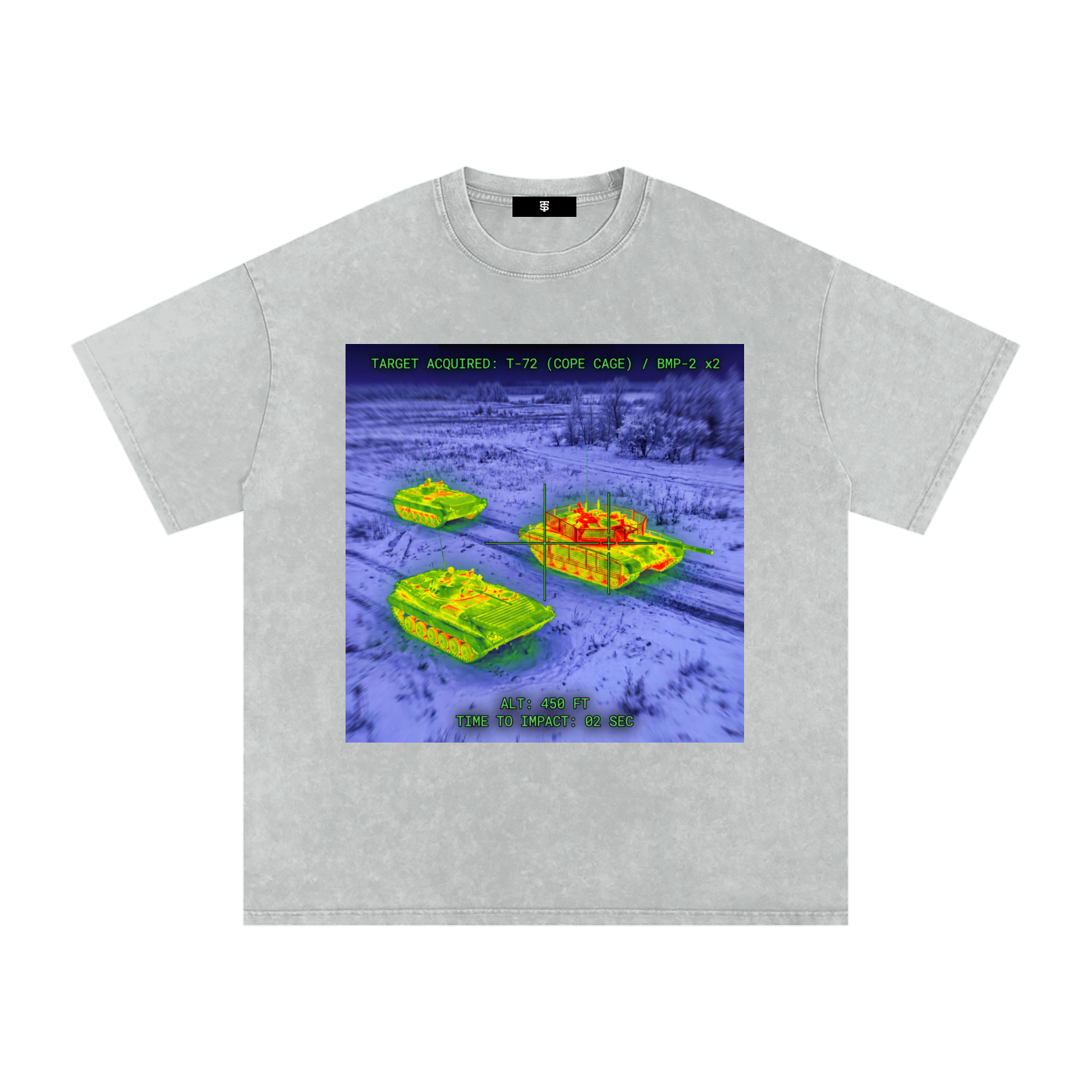 Snow Washed Oversized Cotton T-Shirt