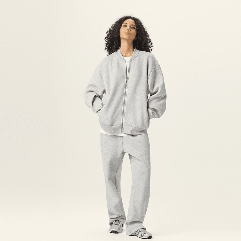 Unisex Heavyweight Fleece Zip-Up Baseball Jacket (360GSM)