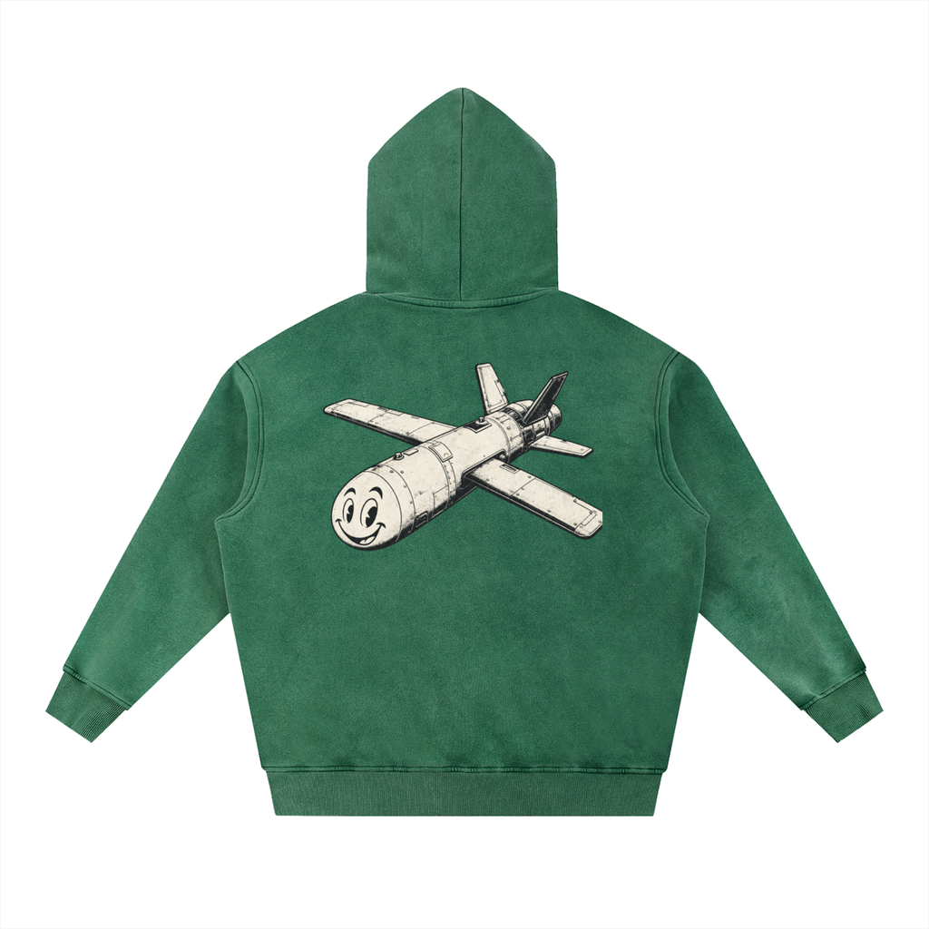 Snow Wash Fleece Oversize Hoodie