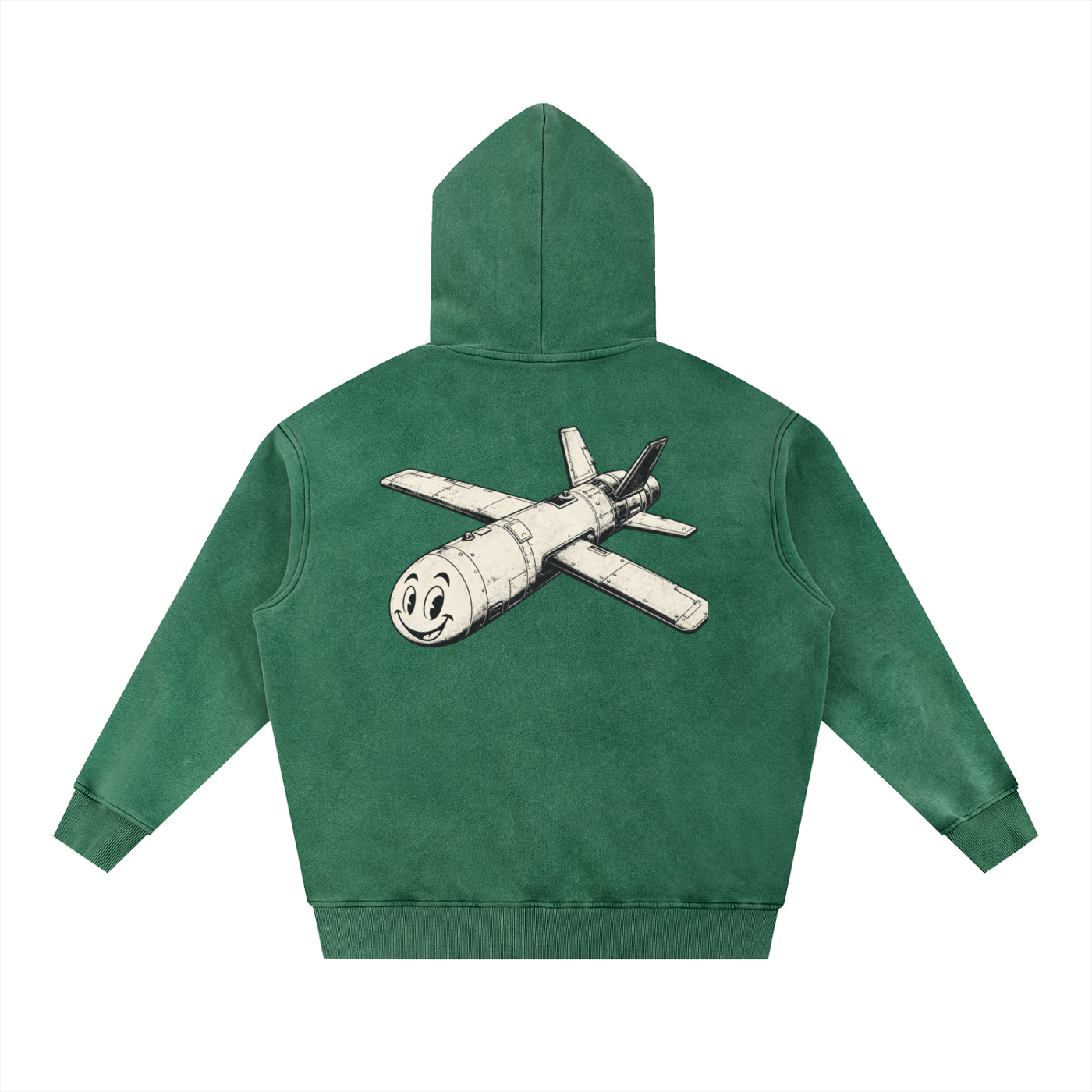 Snow Wash Fleece Oversize Hoodie