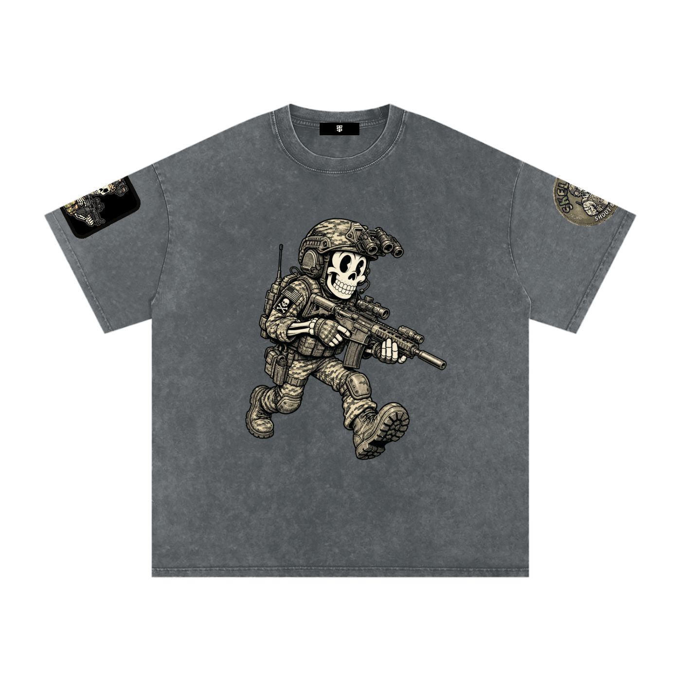 Snow Washed Oversized Cotton T-Shirt