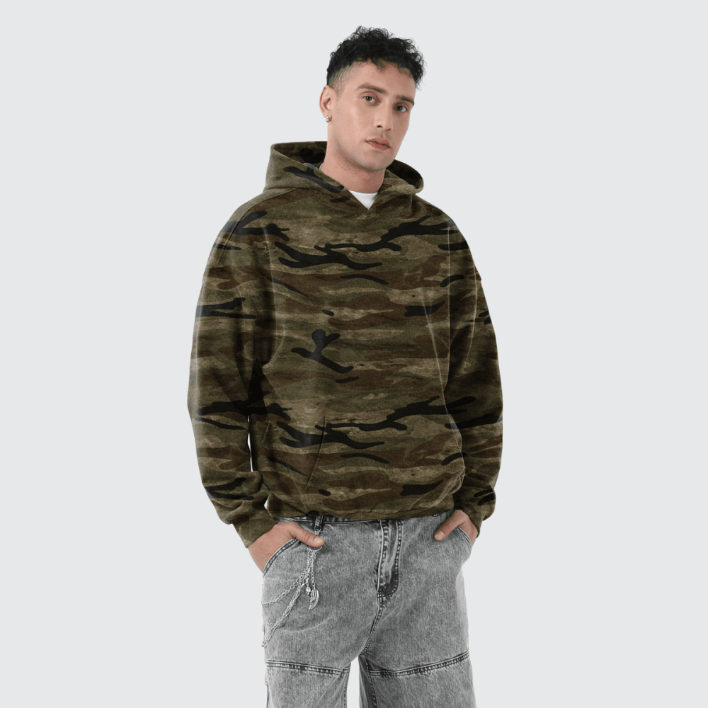 Unisex Worldwide Quality Heavyweight M Camo Hoodie (400GSM)