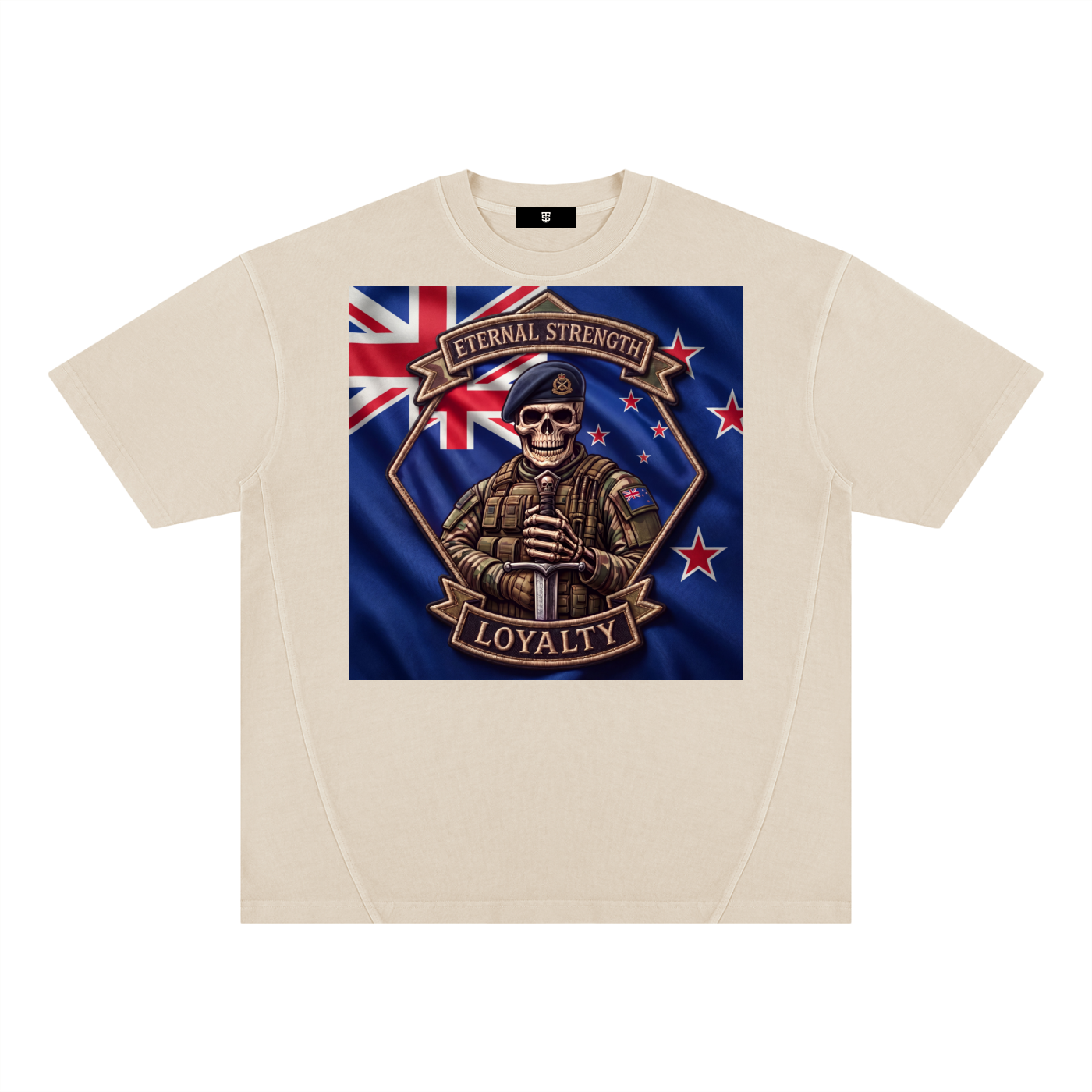 Unisex Vintage Wash Paneling T-Shirt