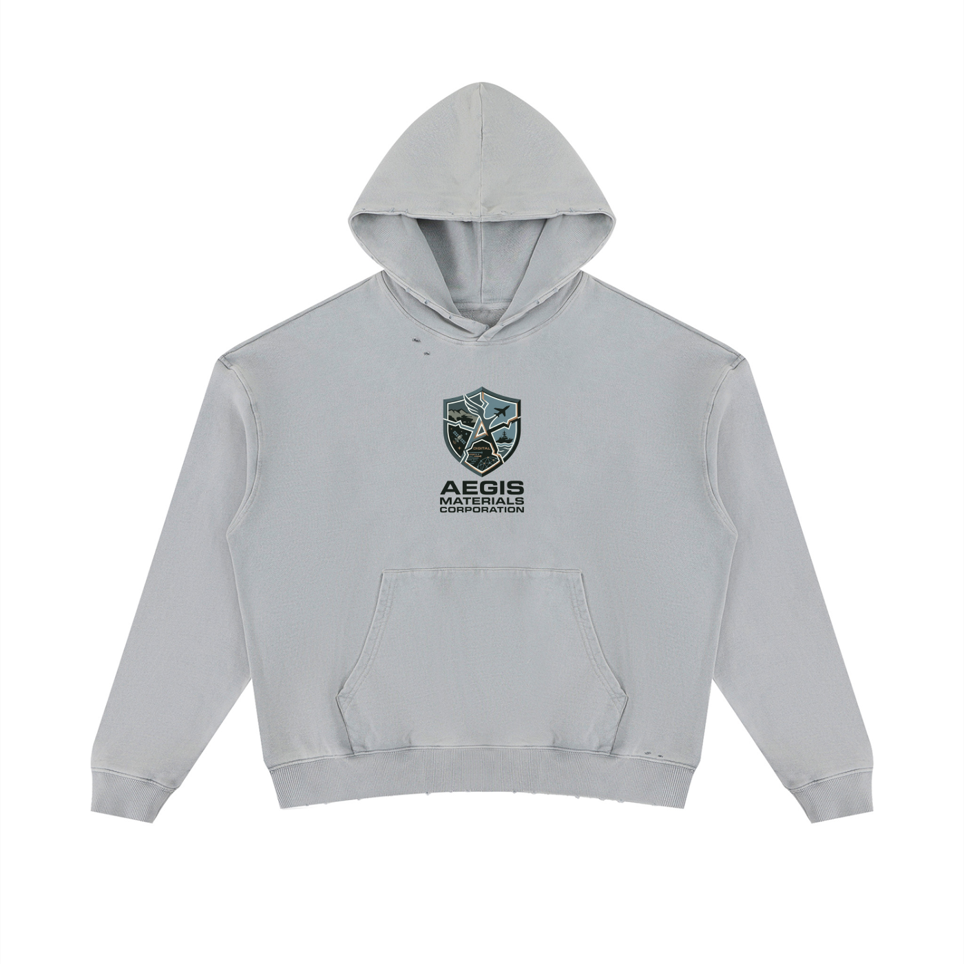 Unisex Mineral Wash Distressed Hoodie