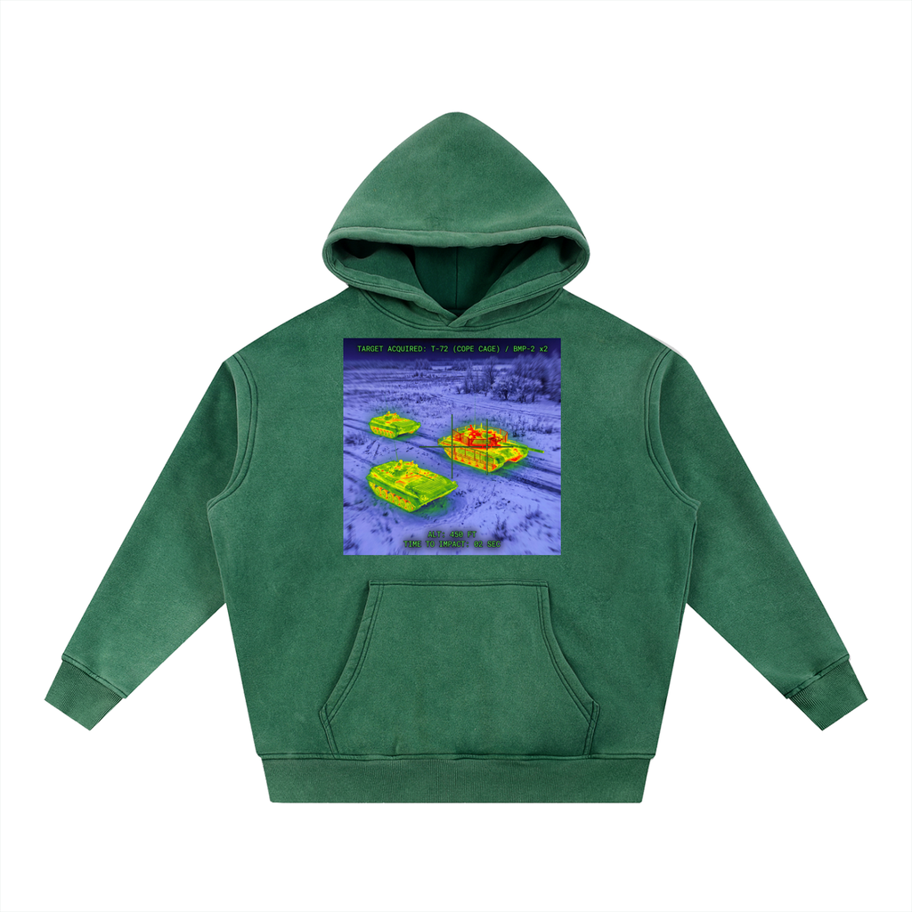 Snow Wash Fleece Oversize Hoodie