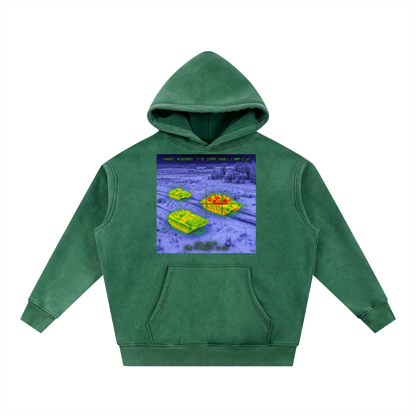 Snow Wash Fleece Oversize Hoodie