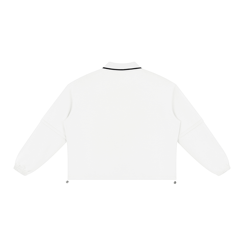 Unisex Boxy Collared Detachable Sweatshirt