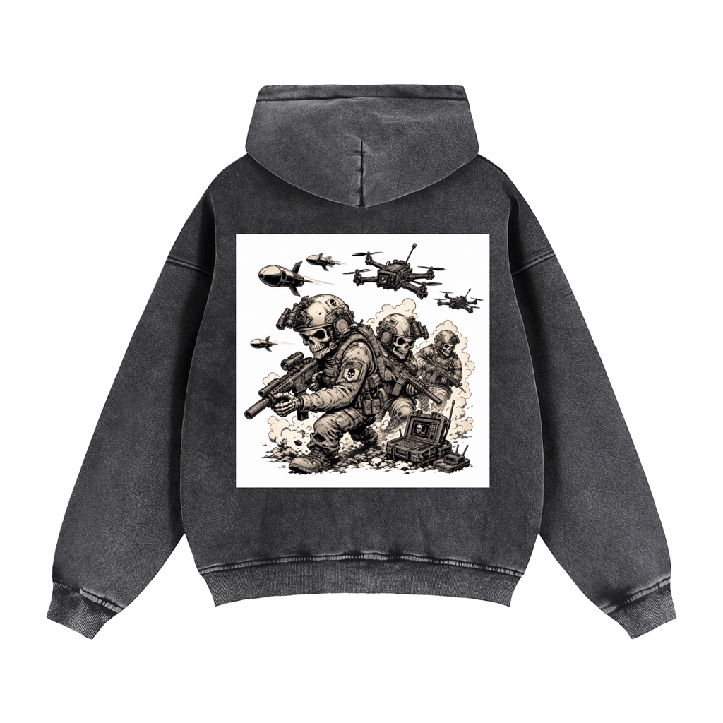 Zip-Through Boxy Fleece Hoodie