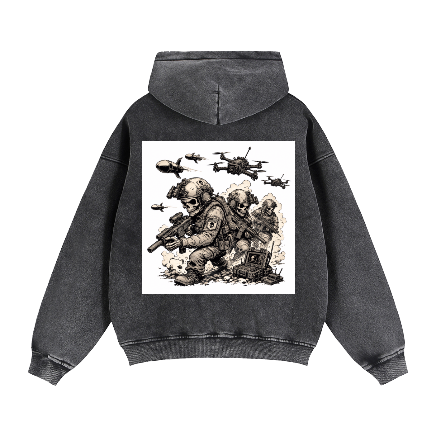 Zip-Through Boxy Fleece Hoodie