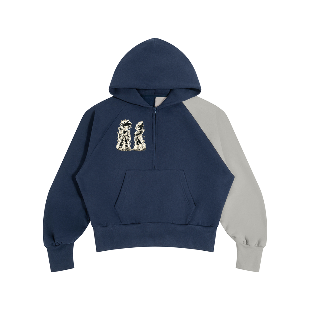 Unisex Color-Block Fleece Hoodie