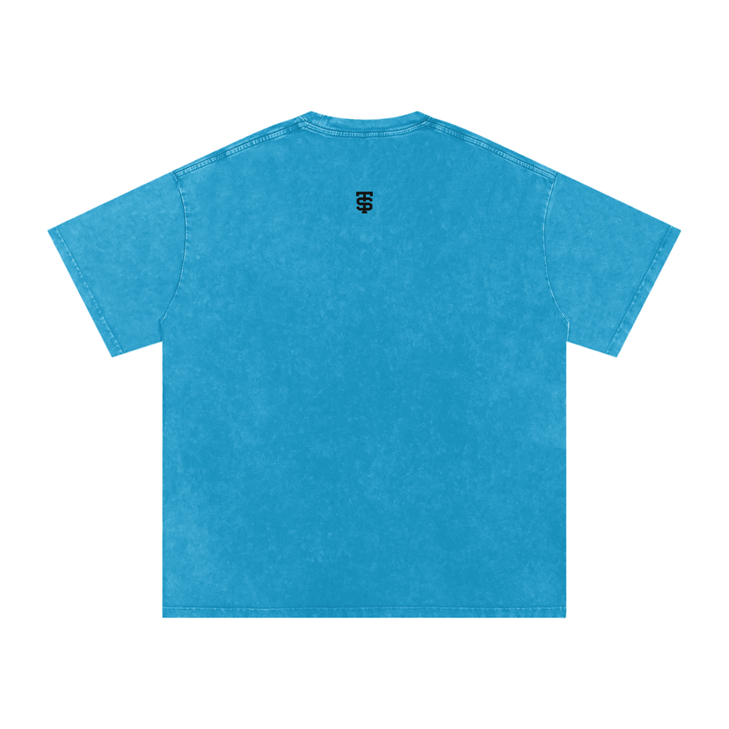 Snow Washed Oversized Cotton T-Shirt