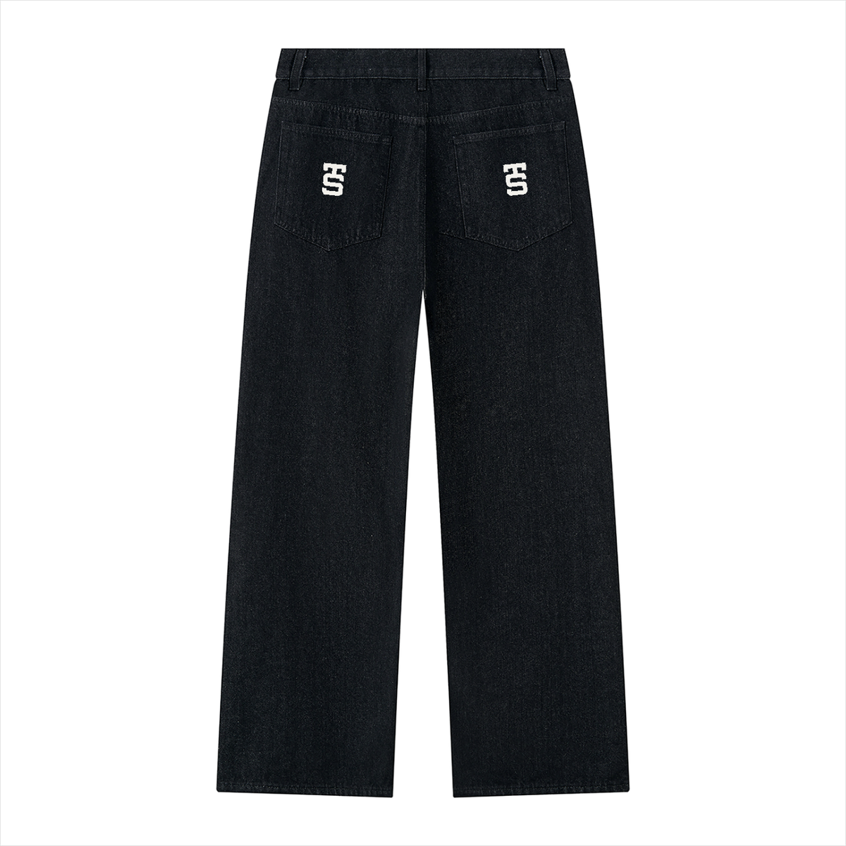Men's Vintage Wash Wide Leg Denim Jeans