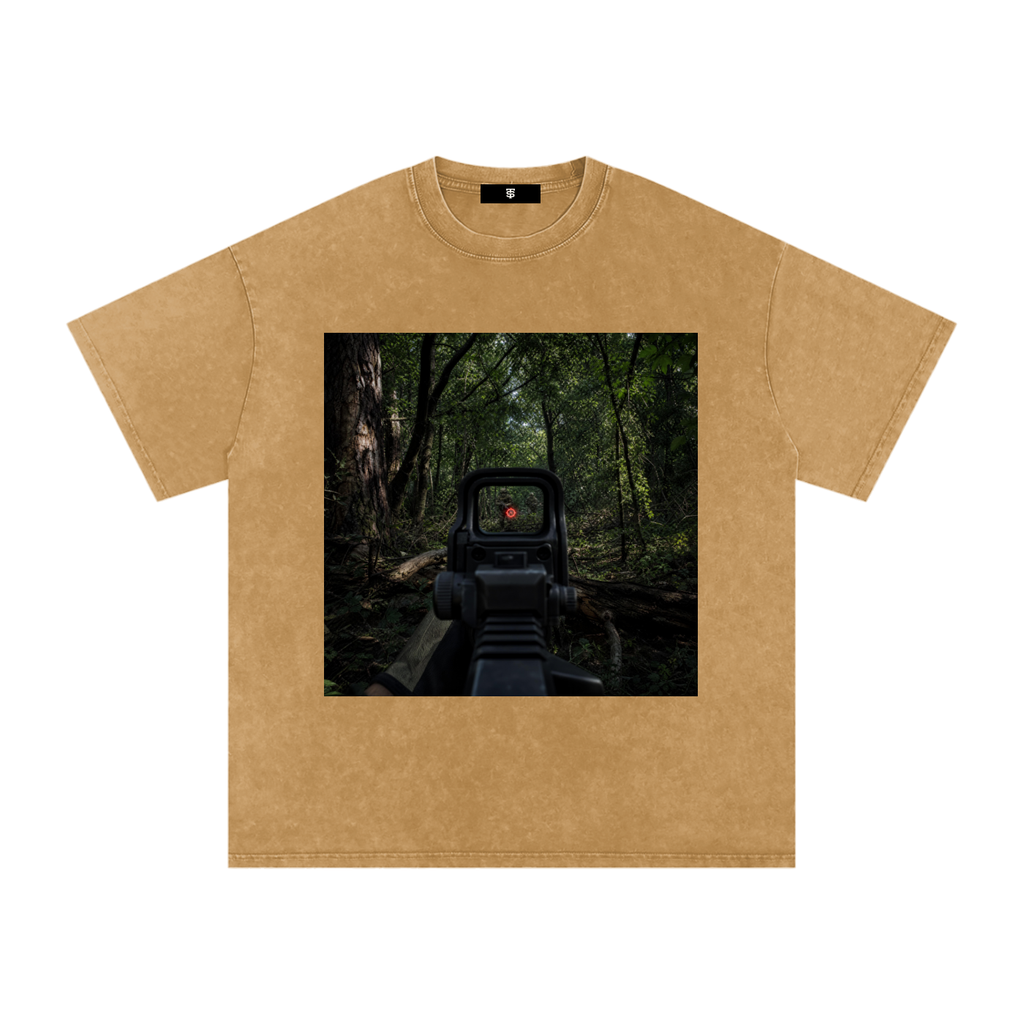 Snow Washed Oversized Cotton T-Shirt