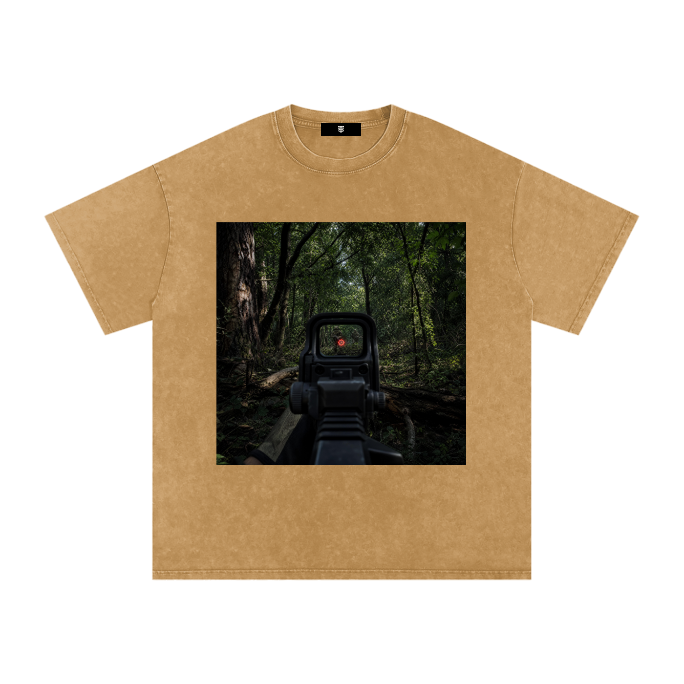 Snow Washed Oversized Cotton T-Shirt
