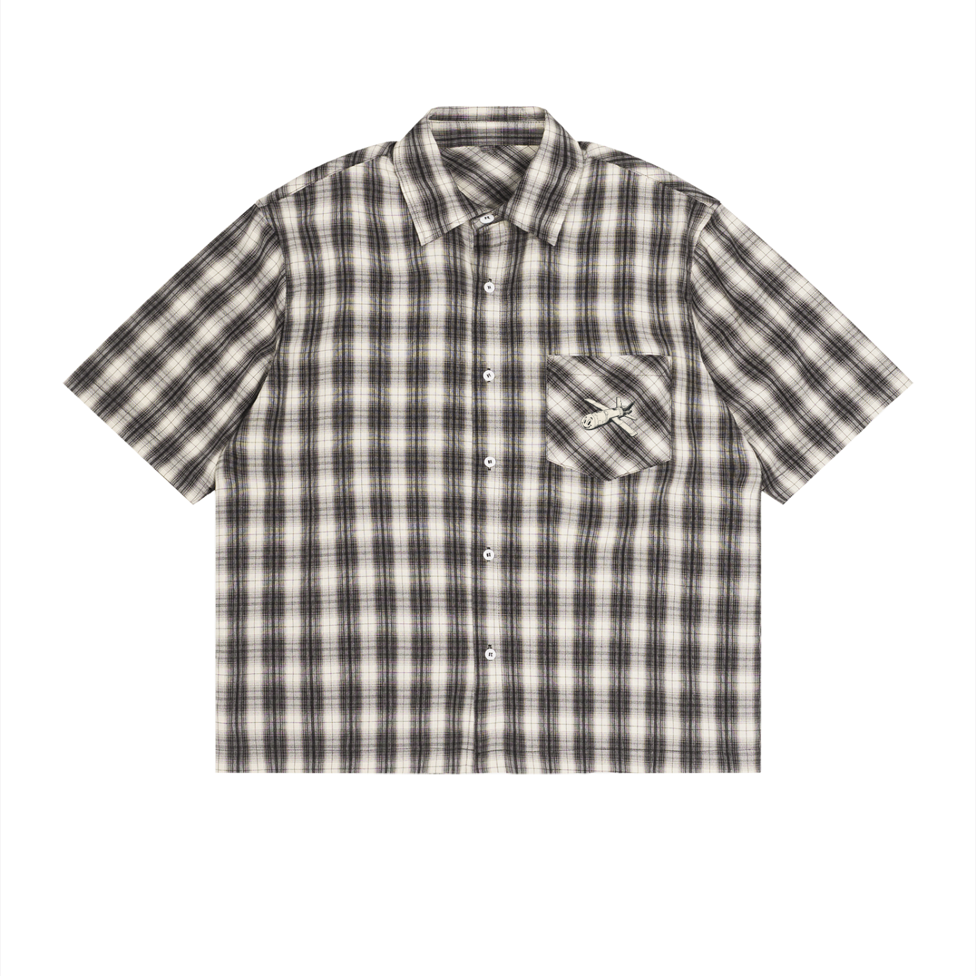 Unisex Boxy Plaid Short Sleeve Shirt