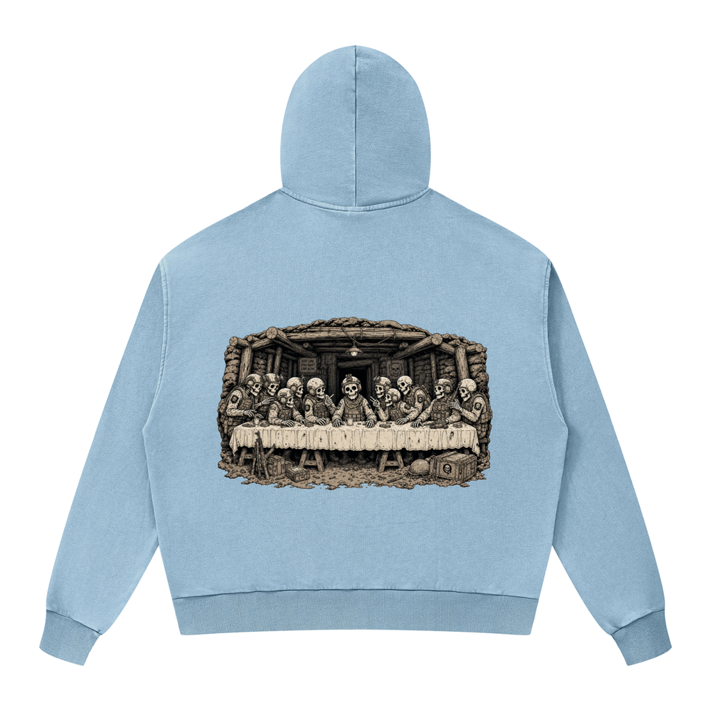 Unisex Mineral Wash Boxy Full Zip Hoodie