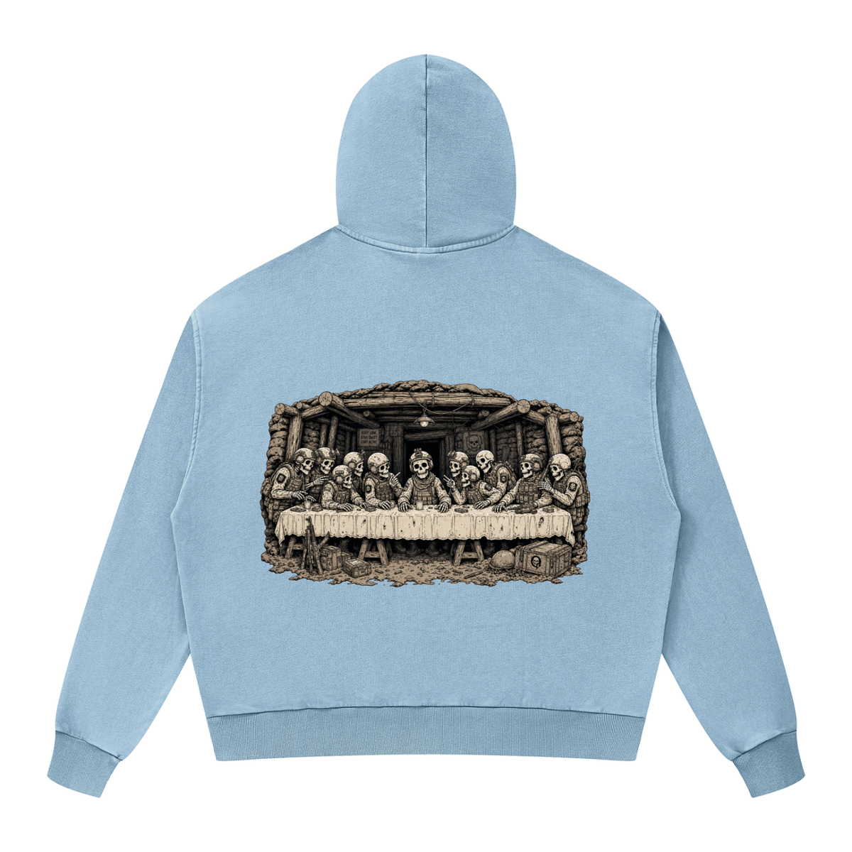 Unisex Mineral Wash Boxy Full Zip Hoodie
