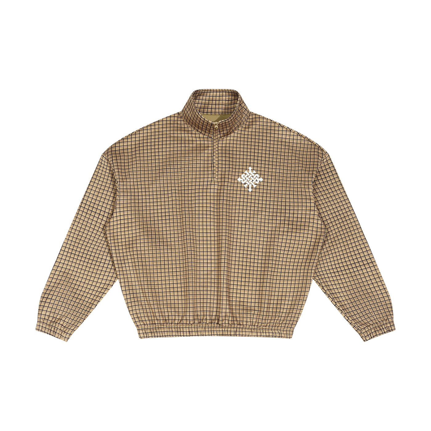 Unisex Plaid Quarter-Zip Sweatshirt