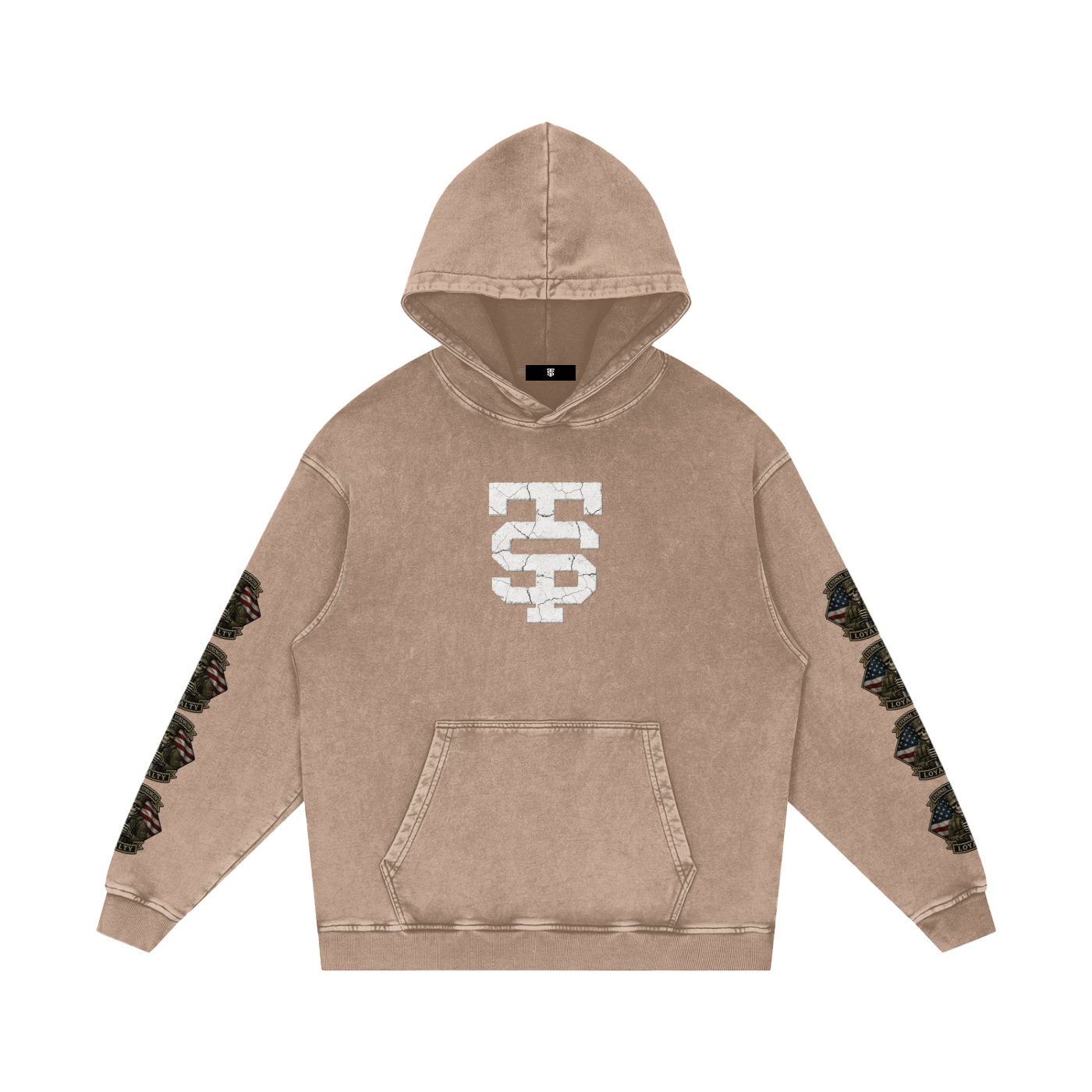 Snow Washed Loose Cotton Hoodie