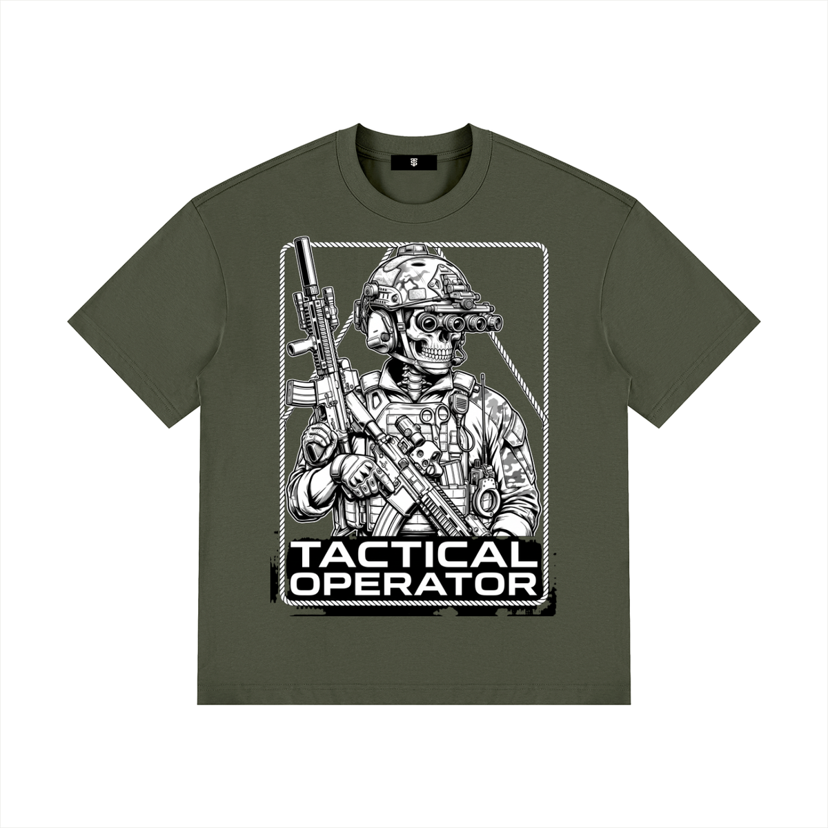 Tac Op Unisex Drop Shoulder Cotton T-Shirt