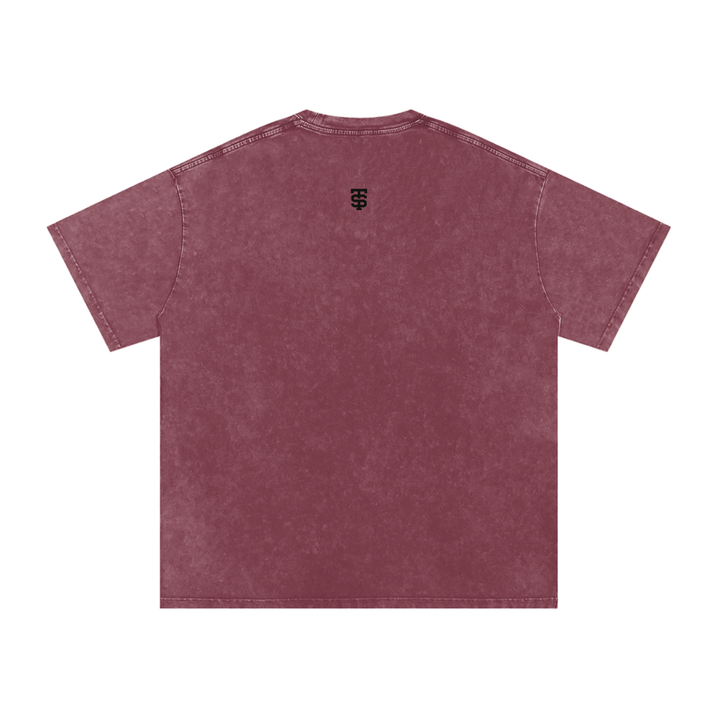 Snow Washed Oversized Cotton T-Shirt