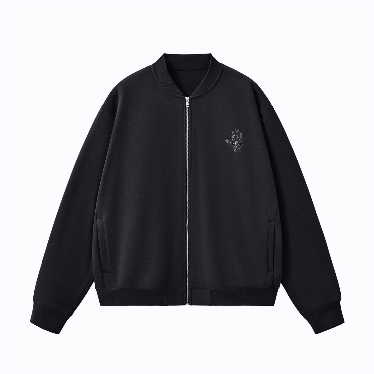 Unisex Heavyweight Fleece Zip-Up Baseball Jacket (360GSM)