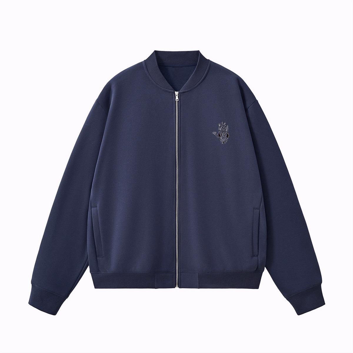 Unisex Heavyweight Fleece Zip-Up Baseball Jacket (360GSM)