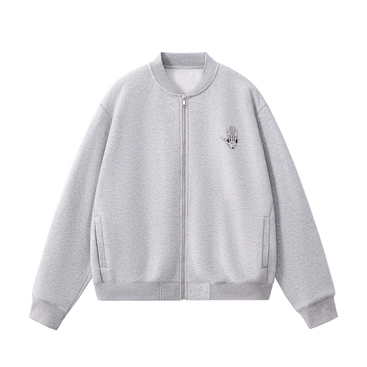 Unisex Heavyweight Fleece Zip-Up Baseball Jacket (360GSM)