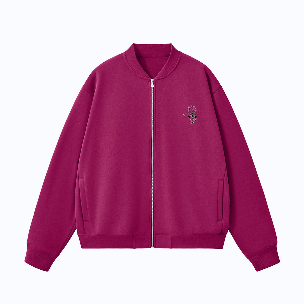 Unisex Heavyweight Fleece Zip-Up Baseball Jacket (360GSM)