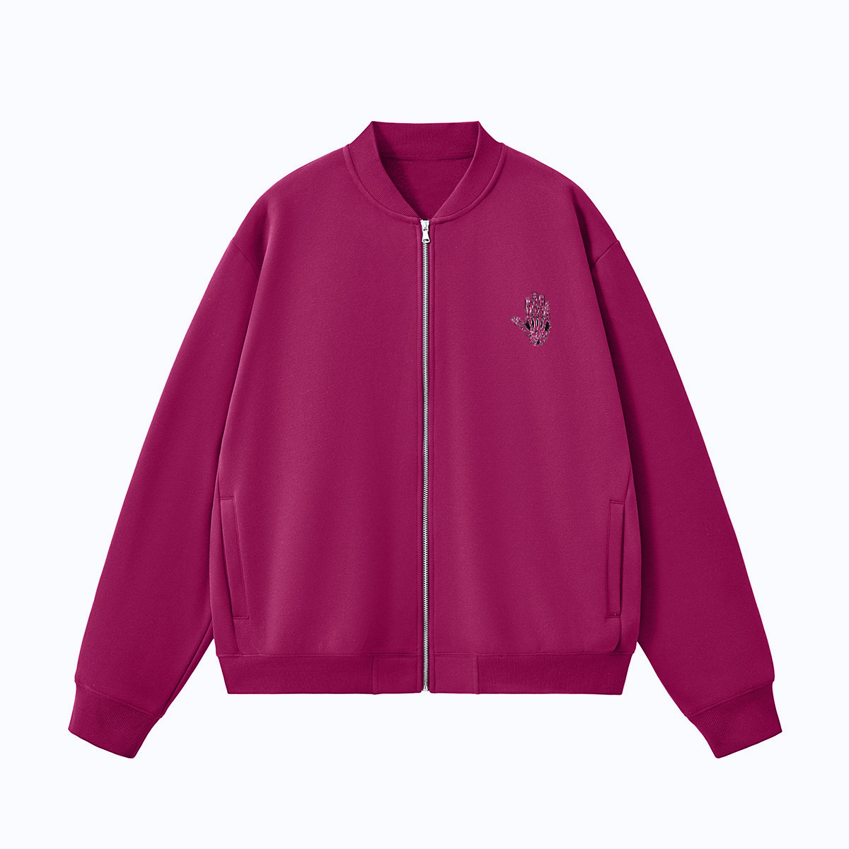 Unisex Heavyweight Fleece Zip-Up Baseball Jacket (360GSM)