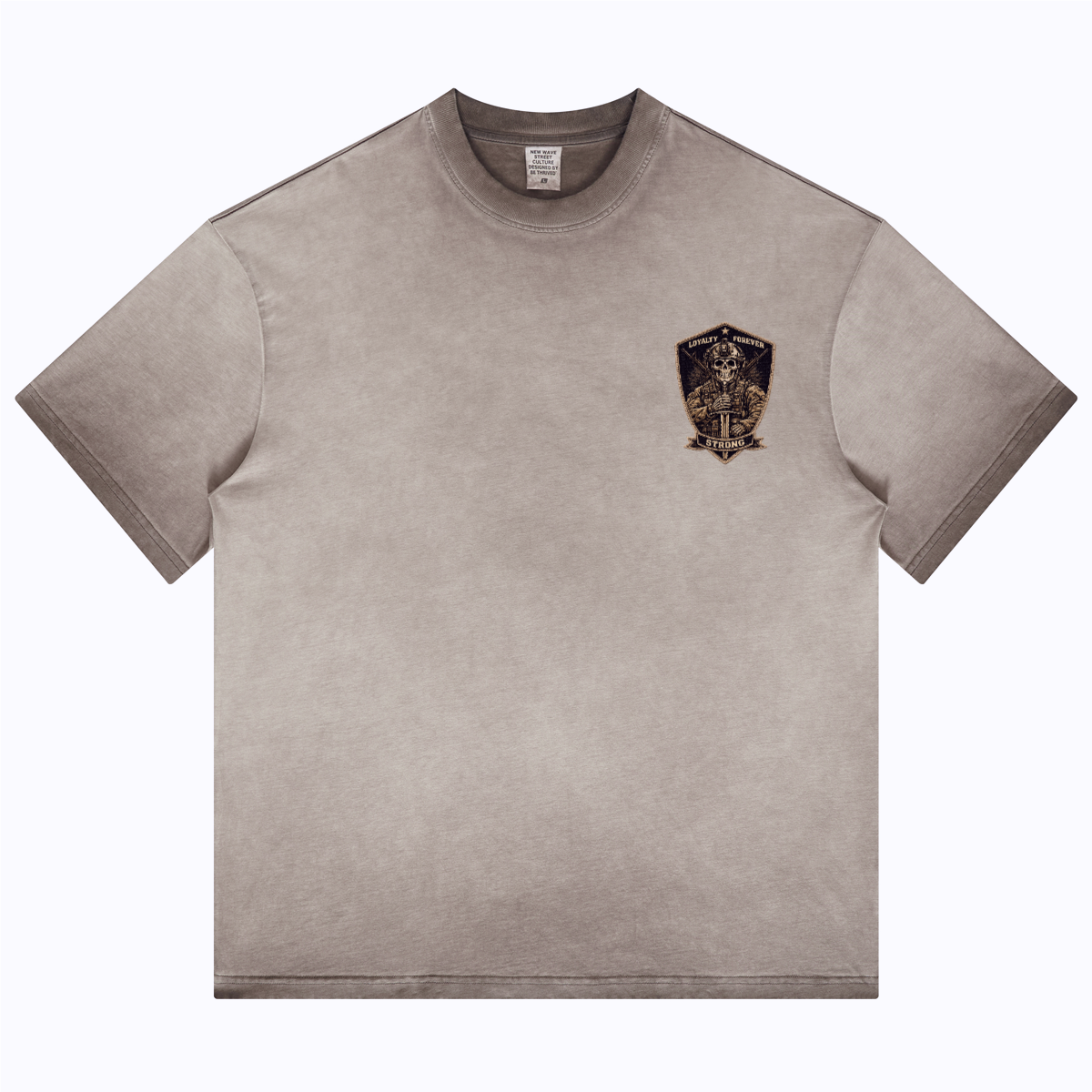 Dopamine Dressing Heavyweight Washed Gradient Stir Fried T-shirt(255GSM)